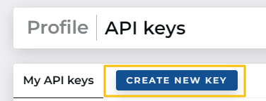 BusyScan - Create new API key